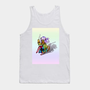 A dungeons and cats swordfighter  and her shadow Tank Top